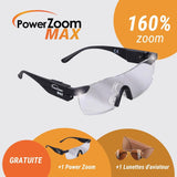 1 x RAW Customer Returns POWER ZOOM MAX Magnifying Glasses 160 with LED Light Zoom for Reading Precision Work Miniature Painting Instant Magnification Pack of 2 Units 1 Sunglasses - RRP €55.05