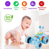 8 x Brand New TFSeven Baby Toys for 6-12 Month Boys Girls, Music Toys Electric Stunt Dumper Educational Toy with Light Music Rotating Car Toy Birthday Gift for Children Blue  - RRP €105.6