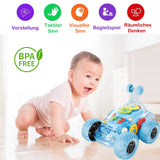 8 x Brand New TFSeven Baby Toys for 6-12 Month Boys Girls, Music Toys Electric Stunt Dumper Educational Toy with Light Music Rotating Car Toy Birthday Gift for Children Blue  - RRP €105.6