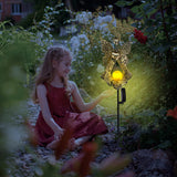 1 x RAW Customer Returns LORESJOY solar lights garden decoration, solar lamps for outdoor garden, LED guardian angel figures solar garden lights, garden decoration metal solar lights outdoor for villa lawn walkways - RRP €19.15