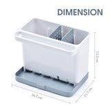 2 x Brand New KINGRACK sink organizer, sink organizer, sink caddy, organizer for the sink, multi-purpose sink shelf for kitchen accessories with drip tray, rust-proof for dishwashing detergent, white - RRP €30.92