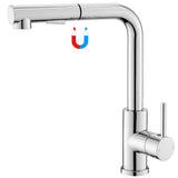 1 x RAW Customer Returns Tohlar high pressure faucet kitchen chrome two jet types kitchen faucet extendable 360 rotatable mixer tap kitchen with magnetic docking shower, single lever mixer tap kitchen sink faucet L-shaped - RRP €60.24