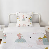 7 x Brand New MUSOLEI Children s Bedding Set Princess-Castle-Pumpkin Carriage Pattern Duvet Cover 135 x 200cm with Pillowcase 65 x 65cm - RRP €174.86