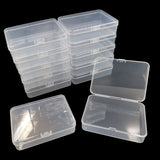 1 x RAW Customer Returns DUGYIRS 12 pieces storage box plastic transparent with folding lid, rectangular plastic storage container box for beads and jewelry, small items, classification - RRP €19.99