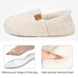 1 x RAW Customer Returns EverFoams Women s Warm Faux Wool Memory Foam Full Slippers, White, 40 41 EU - RRP €23.18