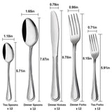 1 x RAW Customer Returns Cutlery set for 12 people, 60 pieces. Cutlery set made of stainless steel consisting of knife, fork, spoon. High-quality cutlery made of polished stainless steel, shiny, dishwasher-safe silver ... - RRP €27.22