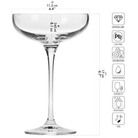 1 x RAW Customer Returns KROSNO champagne bowls champagne glasses champagne glasses Set of 6 240ML Harmony Collection Perfect for home, restaurants and parties Prosecco glass Dishwasher safe - RRP €38.3