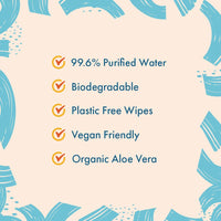 6 x Brand New Aqua Wipes Originals Baby Wipes - Vegan, Sensitive, Plastic-Free, Biodegradable Wipes with 99.6 Water, Suitable for Newborns Pack of 4 x 64 Wipes, 256 Wipes  - RRP €101.94