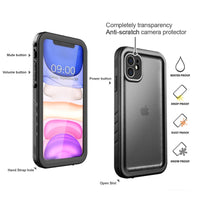 1 x RAW Customer Returns Cozycase for iPhone 11 waterproof case case - 360 degree underwater protective mobile phone case, 2 m shockproof, fully sealed cover, outdoor military protection rugged case with built-in screen protector - RRP €18.99