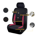 1 x RAW Customer Returns Flying Banner Car Seat Covers Universal Set with Airbag Full Range, Burgundy and Black  - RRP €33.26