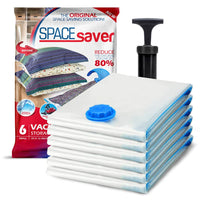 1 x RAW Customer Returns Spacesaver High-quality vacuum bags for clothes, 80 more storage space Vacuum storage bags with travel pump double zipper and triple seal for maximum space saving Large 6 pack - RRP €15.84