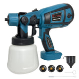 1 x RAW Customer Returns Cordless paint spray system, 200W paint spray gun wall paint for Makita 18V battery, electric paint spray gun with 3 copper nozzles, 1000ml paint container, paint sprayer for walls furniture fences without battery  - RRP €69.99