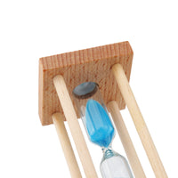 1 x RAW Customer Returns Multi-colored wooden hourglass for home and school. 5min blue - RRP €11.65