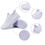 1 x RAW Customer Returns BUBUDENG Women s Shoes Gymnastics Running Shoes Women s Running Gymnastics Casual Walking Jogging Trekking Tennis Mesh Basketball Sport Outdoor Fitness Sports White EU41 - RRP €27.2