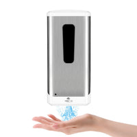 1 x RAW Customer Returns Automatic Soap Dispenser, Jewaytec 1000ML Wall Mounted Stainless Steel Design Disinfectant Dispenser Sensor Auto Touchless Liquid Dispenser for Hotel, Office, Home, Restaurant, Silver - RRP €45.99