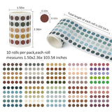 1 x RAW Customer Returns Ctpeng 12500 Pieces Colorful Dot Planner Stickers, 8mm Colorful Sticker Labels-10 Rolls - RRP €18.0