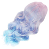 1 x RAW Customer Returns STfantasy Purple Ombre Pink Women Wigs Long Straight Layer Synthetic Hair for Girls Women Female Cosplay Anime Costume Party Carnival Blue Powder Gradient  - RRP €26.21