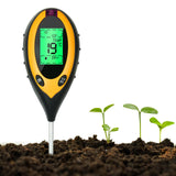 1 x RAW Customer Returns flintronic 4 in 1 Soil Tester, Soil pH Meter, for Soil Moisture pH Tester Sunlight Light Moisture Meter, for Plant Soil, Garden, Farm, Lawn, Vegetable Garden, Oval - RRP €11.81