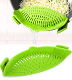 4 x Brand New BOBOZHONG Silicone food strainer clip-on silicone strainer filter silicone strainer for clip-on kitchen strainer, pasta strainer, strainer, for draining fruit, vegetables, pasta green  - RRP €81.6