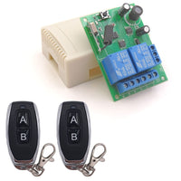 2 x RAW Customer Returns ThisRC DC 12V 24V 30V Safe Remote Control Switch Wireless rf 10A Relay Receiver with 2 Transmitters, for Motor, Light, Gate Door, DIY Controller - RRP €41.98