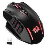 1 x RAW Customer Returns Redragon M913 Impact Elite Wireless Gaming Mouse, 16000 DPI Wired Wireless RGB Mouse with 20 Programmable Buttons, 45 Hours Battery Life and Optical Pro Sensor, 12 Side Buttons MMO Mouse - RRP €60.23