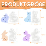 7 x Brand New Humtudeit Rabbit Mold, 4PCS Easter Bunny Silicone Mold Rabbit Mold Easter DIY Silicone Mold Easter Candles Plaster Aromatherapy Modeling Decoration Candle Mold Silicone 4PCS  - RRP €117.6