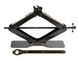 1 x RAW Customer Returns leadstand 3 ton scissor jack, labor-saving design, enlarged base, thickened steel plate, maximum height 442 mm, suitable for cars and sports vehicles. - RRP €33.9