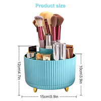 2 x Brand New KERANEET 360 Rotating Brush Organizer 5 Compartments Cosmetic Makeup Organizer Multifunctional Storage for Room Decor Bedroom Bathroom Dressing Table - Blue - RRP €40.8