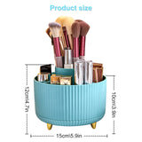 2 x Brand New KERANEET 360 Rotating Brush Organizer 5 Compartments Cosmetic Makeup Organizer Multifunctional Storage for Room Decor Bedroom Bathroom Dressing Table - Blue - RRP €40.8