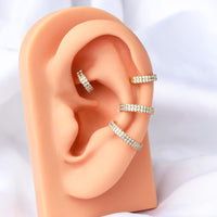 1 x RAW Customer Returns OUFER Body Piercing Helix Earrings Piercing 16G Conch Helix Earring Hoop Clear CZ 316L Surgical Steel Nose Ring Tragus Daith Earrings Bar Piercing Jewelry, Zircon Stainless Steel - RRP €22.37