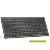 1 x RAW Customer Returns Emetok German Bluetooth keyboard, ultra-thin QWERTZ compatible with iPad 10.2 9.7, iPad Pro 11 iPad Pro 12.9, iPad Air iPad Mini iPhone, stable connection, black - RRP €21.99