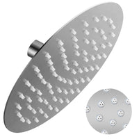 1 x RAW Customer Returns EnYatan shower head rain shower 8 inches, 304 stainless steel rain shower head adjustable head shower with 3 ultra-small 0.4 mm outlet holes anti-limescale head shower round rain shower brushed lacquer, 20 cm  - RRP €19.1