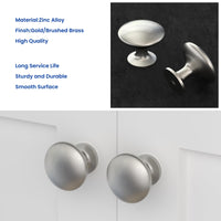 1 x RAW Customer Returns LONTAN 20 pieces furniture knobs cabinet knobs stainless steel brushed kitchen knobs silver furniture knobs modern door knob silver furniture knobs round drawer knob furniture knobs one hole - RRP €33.26