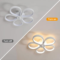 1 x RAW Customer Returns Modern LED Ceiling Light, 30W 3375LM Modern Ceiling Light, White Creative Flower Shape Ceiling Lighting Made of Silicone, Indoor Ceiling Lamps for Balconies, Hallway, Living Room, Bedroom, Kitchen, 3000K Warm White  - RRP €19.34