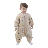 1 x RAW Customer Returns Mosebears Baby Sleeping Bag with Legs Winter Warm Lined Baby Sleeping Bag with Detachable Sleeves, Unisex Pajamas for Girls - RRP €27.85