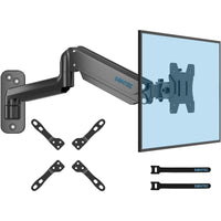 1 x RAW Customer Returns BONTEC 13-42 inch monitor wall mount with VESA extension kit for PC monitor TV up to 8 kg, fully adjustable gas spring, tiltable rotatable, height adjustable, max VESA 200x200 mm - RRP €33.43