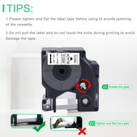 1 x RAW Customer Returns UniPlus Label Tapes Compatible for Dymo D1 45013 S0720530 Cartridge 12mm x 7m for Dymo LabelManager 160 210D 260P 280 500TS LabelPoint 150 250 LabelWriter 450 Duo, Black on White, 5-Pack - RRP €18.59