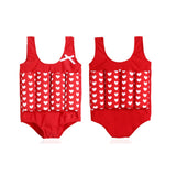 1 x RAW Customer Returns YAGATA Agata swimsuit with swimming aid girls boys float suit children swimsuit baby girl buoy suit swimsuit adjustable buoyancy swimwear buoy swimsuit, red, 140 - RRP €26.21