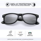 1 x Brand New Occhsouo Sunglasses Men s Polarized Women s Glasses Rectangular Sunglasses for Men UV400 Protection Black Sunglasses Vintage Style Polarized Sunglasses for Driving - RRP €22.37