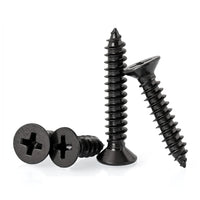 1 x RAW Customer Returns ORANXIN M4 x 35mm 20 Pcs Stainless Steel 304 Black Galvanized Cross Countersunk Head Wood Screws Self Drilling Small Screws Flat Head Self Tapping Screws - RRP €26.4