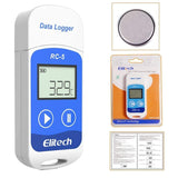 1 x RAW Customer Returns Elitech RC-5 5 PACKS Temperature Data Logger, Temperature Data Logger, USB Digital Recorder with LCD Display, 32000 Point Recording Capacity, -30 C to 70 C - RRP €109.99