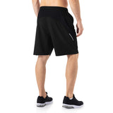 1 x RAW Customer Returns Men s Sports Shorts Quick-Drying Sports Pants Lightweight with Zipper Pocket Black Dark Grey, EU-XL US-L  - RRP €36.99