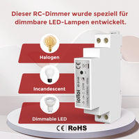 1 x RAW Customer Returns iolloi dimmer switch, LED dimmer switch phase cut dimmer switch RC dimmer 5-250W for dimmable LED lamps incandescent lamps halogen - RRP €26.21