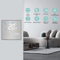 1 x RAW Customer Returns MoesGo Smart Wi-Fi enabled thermostat and programmable temperature control for electric underfloor heating, compatible with Alexa and Google Home - RRP €61.42