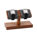 1 x RAW Customer Returns Oirlv Solid Wood Simple Double Layer Watch Stand,Watch Stand for Men,Wooden Watch Holder,Watch Storage Dark Gray  - RRP €30.24