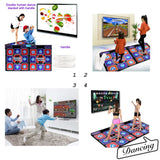 1 x RAW Customer Returns Double Dance Mat - USB Dance Mat HD PVC Computer Game Yoga Mat for TV Indoor 3D Running Blanket Home Double Dance Mat Red Purple Black,Size 166x93cm  - RRP €70.55