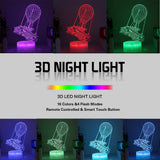 1 x RAW Customer Returns Hoofun Batttlebus 3D Optical Illusion Lamp Unique Night Light Artwork Light 16 Colors Changing Led Sleep Light for Home Decor Game Lovers Kids - RRP €23.26