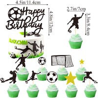 3 x Brand New WIDEBG football cake decoration children s birthday football cake decoration confetti balloon cake decoration Happy Birthday Cake Toppers Sport Ball Cupcake Topper Football Birthday Decoration 39 pieces - RRP €40.26