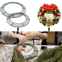 1 x RAW Customer Returns Thealyn 12 Pack 12 Metal Wreath Rings Christmas New Year Home Decor DIY Wreath Supplies Green  - RRP €22.8