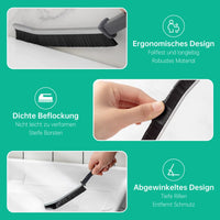 10 x Brand New 6 pieces gap cleaning brush with 6 pcs hooks - multifunctional corner cleaning brush and joint brush, for tiled floors, sliding rail, cleaning brush for joint cleaning - RRP €204.0